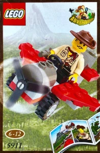 LEGO 5911 Johnny Thunder's Plane [Adventurers: Dino Island] z instrukcją | adventures samolot