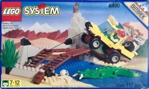 LEGO 6490 Amazon Crossing [Town: Outback] | city miasto most linowy jeep krokodyl