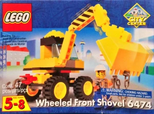 LEGO 6474 Wheeled Front Shovel [Town Jr.: Construction] z instrukcją | city miasto koparka budowa