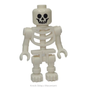 Figurka LEGO gen047 Skeleton - Standard Skull, Bent Arms Vertical Grip [Holiday & Event : Halloween] | minifigurka ludzik