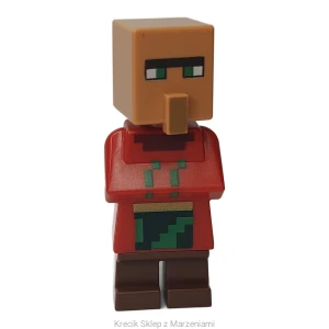 Figurka LEGO min120 Villager (Farmer) - Savannah Biome Outfit [Minecraft] | minifigurka ludzik