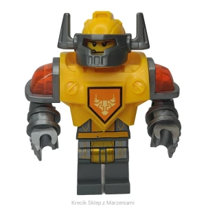 Figurka LEGO nex079 Axl - Flat Silver Visor, Bright Light Orange Torso (Battle Suit Axl) [NEXO KNIGHTS] | minifigurka ludzik