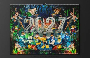 KALENDARZ 2027 z grafikami retro - WZÓR 6 DIVERS [A3] wersja PL