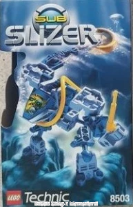LEGO 8503 Scuba / Sub [Technic: Throwbot & Slizer] z instrukcją i pojemnikiem | niebieski wodny